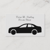 Zwart autoafdrukstuurprogramma visitekaartje (Voorkant)