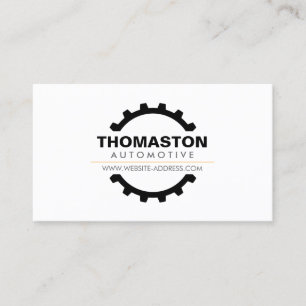 Zwart Automotive Gear Auto Reparatie, Mechanic Visitekaartje