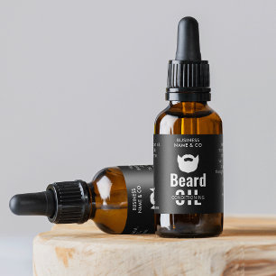 Zwart Baard Olielabel 1 OZ 30ml Kosmetische Fles Labels