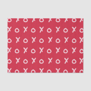 Zwart & Baby Roze X O XO XO's Trendy Cute Tissuepapier