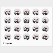 Zwart Baby Schoenen Roze Baby showers Stickers (Vel)