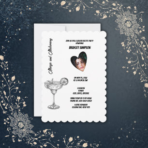 zwart Bachelorette margs en huwelijksfeest foto Kaart