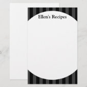 Zwart bandenrecept notitieblok briefpapier (Voorkant / Achterkant)