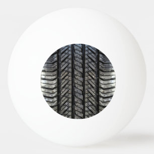 Zwart bandrubber automobieldecor pingpongballen