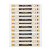 Zwart Banner Gold Honey Jar Tamper-Proof Deksellab (Vel)