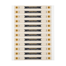 Zwart Banner Gold Honey Jar Tamper-Proof Deksellab