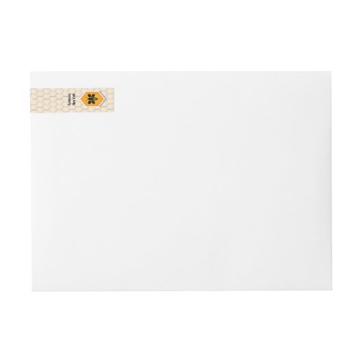 Zwart Banner Gold Honey Jar Tamper-Proof Deksellab (Voorkant)