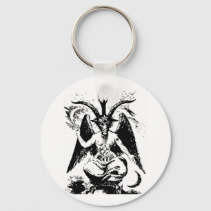zwart Baphomet Sleutelhanger
