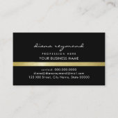 Zwart Basic Elegant Visitekaartje (Voorkant)