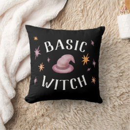 Zwart Basic Witch Modern Grappig Halloween Kussen