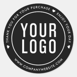 Zwart Bedankt voor uw aankoop Stickers Logo