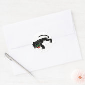 Zwart beeldscherm - Groot CAT Ronde Sticker (Envelop)