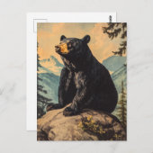 Zwart beer  briefkaart (Voorkant / Achterkant)