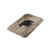 Zwart Beer Cabin Rustic Wood Bath Mat (Gekanteld)