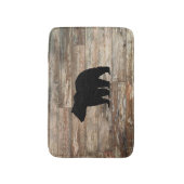 Zwart Beer Cabin Rustic Wood Bath Mat (Voorkant Verticaal)