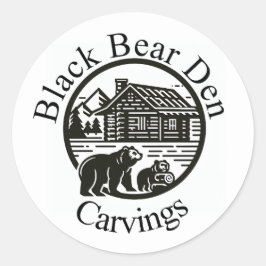 Zwart Beer Den Carvings sticker