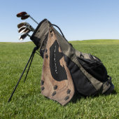 Zwart Beer en Beer poten Golfhanddoek (Groen)