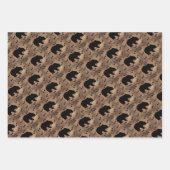 Zwart Beer en Beer poten Inpakpapier Vel (Voorkant 2)
