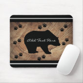 Zwart Beer en Beer poten Muismat (Met muis)