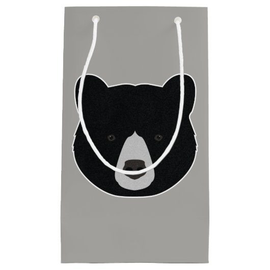 Zwart Beer gezicht Klein Cadeauzakje (Voorkant)