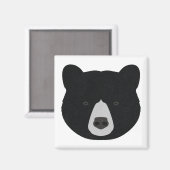 Zwart Beer gezicht Magneet (Voorkant / Achterkant)