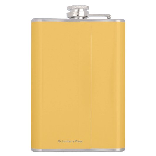 Zwart Beer in de bosbouw - Bot, oregon Heupfles (Achterkant)