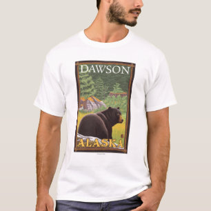 Zwart Beer in de bosbouw - Dawson, Alaska T-shirt