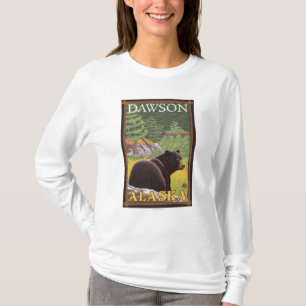 Zwart Beer in de bosbouw - Dawson, Alaska T-shirt