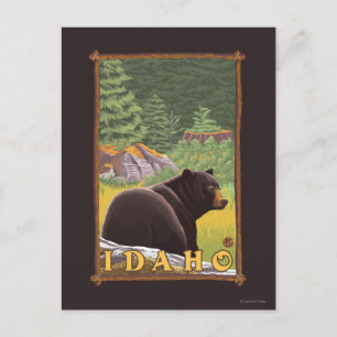 Zwart Beer in de bosbouw - Idaho Briefkaart