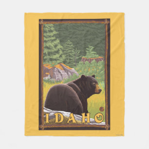 Zwart Beer in de bosbouw - Idaho Fleece Deken