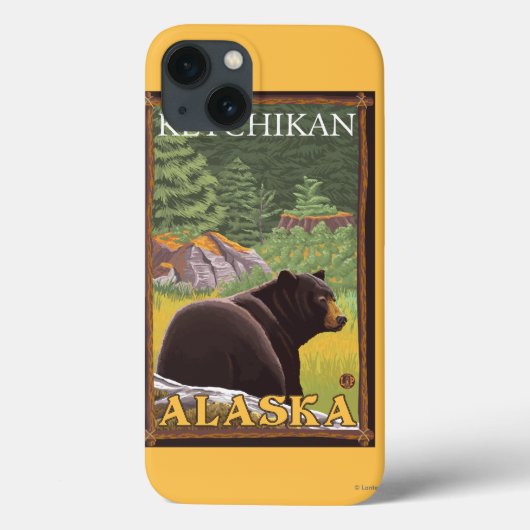 Zwart Beer in de bosbouw - Ketchikan, Alaska Case-Mate iPhone Case (Achterkant)
