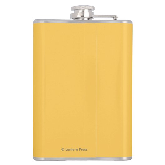 Zwart Beer in de bosbouw - Ketchikan, Alaska Heupfles (Achterkant)