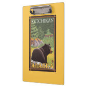 Zwart Beer in de bosbouw - Ketchikan, Alaska Klembord (Links)