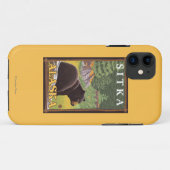 Zwart Beer in de bosbouw - Sitka, Alaska Case-Mate iPhone Case (Achterkant (horizontaal))