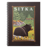 Zwart Beer in de bosbouw - Sitka, Alaska Notitieboek (Voorkant)