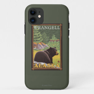 Zwart Beer in de bosbouw - Wrangell, Alaska iPhone 11 Hoesje