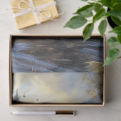 Zwart Beer in een River Illustration Decoupage Tissuepapier (Geschenk)