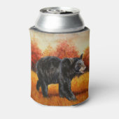 Zwart Beer in Herfstbos Blikjeskoeler (Blikje Achterkant)