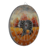 Zwart Beer in Herfstbos Dartbord (Voorkant Links)