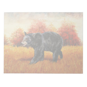 Zwart Beer in Herfstbos Notitieblok