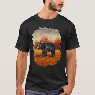 Zwart Beer in Herfstbos T-shirt