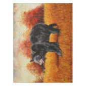 Zwart Beer in Herfstbos Tafelkleed (Voorkant)