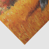 Zwart Beer in Herfstbos Tissuepapier (Detail)