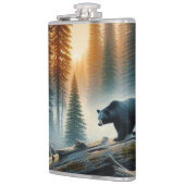 Zwart Beer in het bos Heupfles (Links)