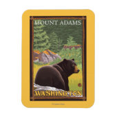 Zwart Beer in het bos - Mount Adams, Washington Magneet (Verticaal)