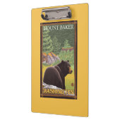 Zwart Beer in het bos - Mount Baker, Washington Klembord (Links)