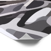 Zwart Beer in het schilderij van bossen Poster (Hoek)