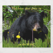 Zwart Beer in het wild Bier Etiket (Enkel label)