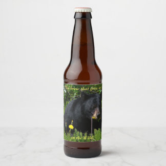 Zwart Beer in het wild Bier Etiket