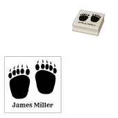 Zwart Beer Kleding Rubberstempel Rubberstempel (Gestempeld)